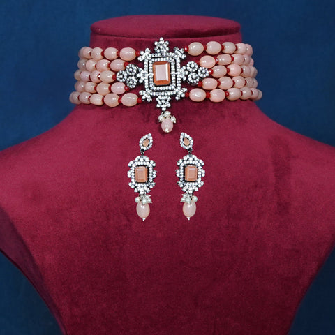 Imeora Designer Choker Necklace Set With Handmade Dori