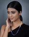 Imeora Exclusive Shell Pearl And Purple Monalisa Stone Combination Necklace Set