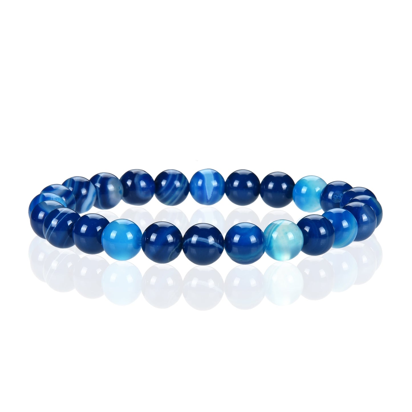 Blue Agate 8mm Stone Bracelet