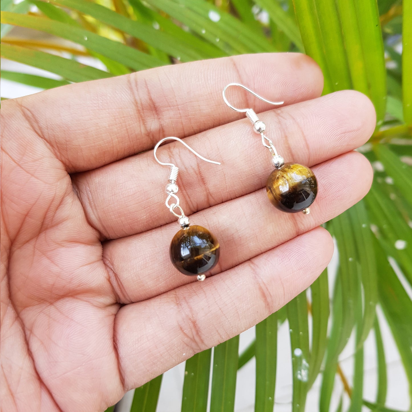 Tiger Eye Agate Earrings 