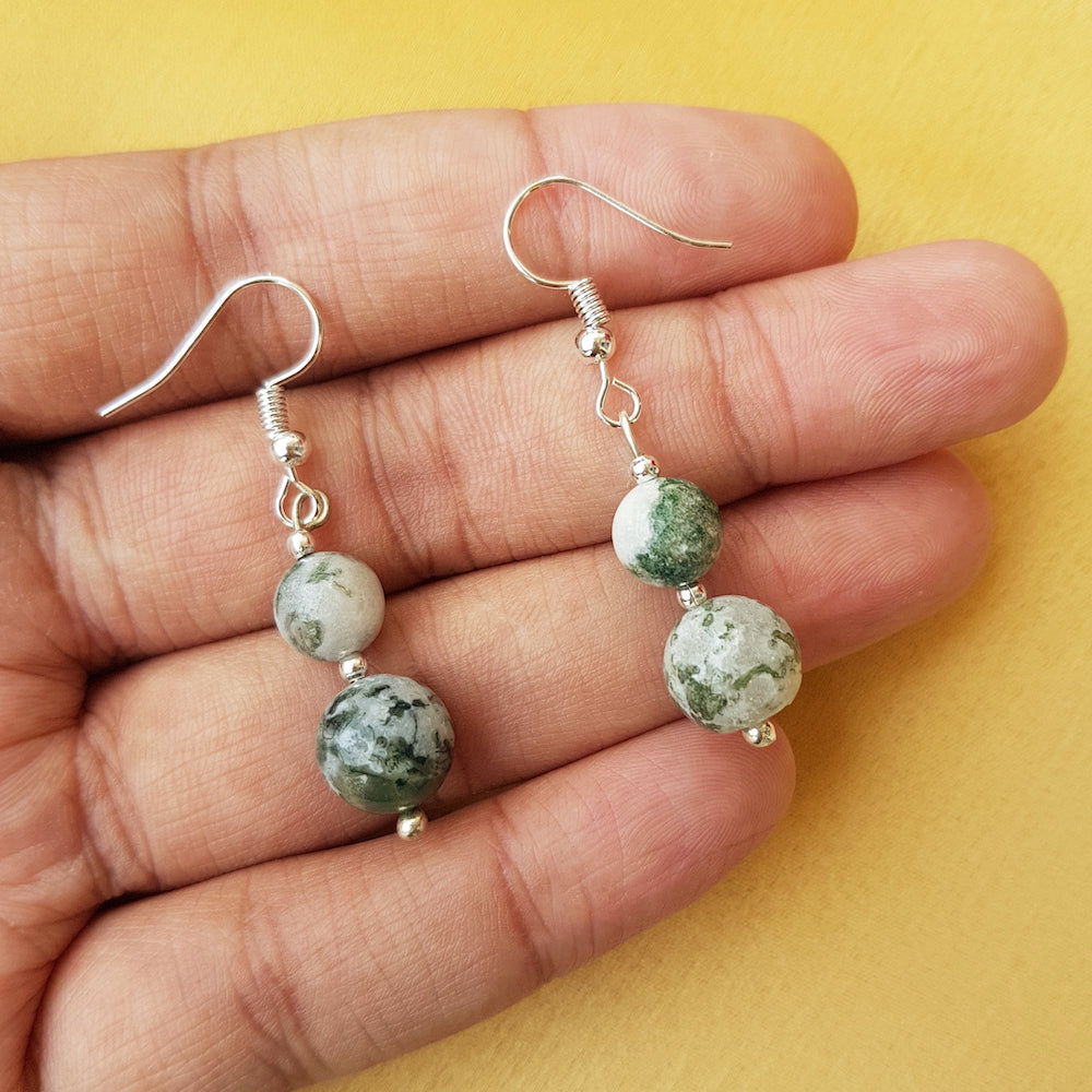 Imeora Tree Agate Earrings