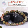 Certified Unakite 8mm Natural Stone Bracelet