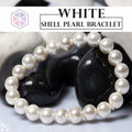 Imeora White 8 mm Shell Pearl Bracelet