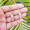Imeora White Peach 8mm Shell Pearl Earrings