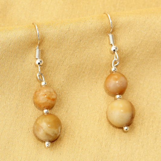 Imeora Yellow Jasper Natural Stone Earrings