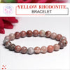 Certified Yellow Rhodonite 8mm Natural Stone Bracelet