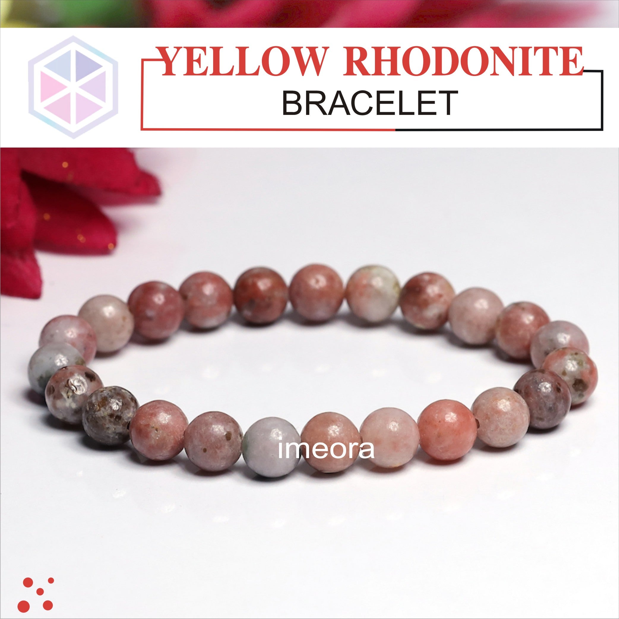 Rhodonite Beaded Bracelet – Sedona Crystal Vortex
