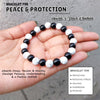 Peace And Protection Bracelet - Howlite and Black Obsidian