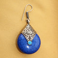 Imeora Oxidised Silver Blue Drop Earrings