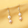 Baby Pink White Pearl Earrings
