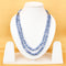 Imeora Blue Chalcedony Charms Of Light Natural Stone Necklace Set With 925 Silver Triangle And Lock