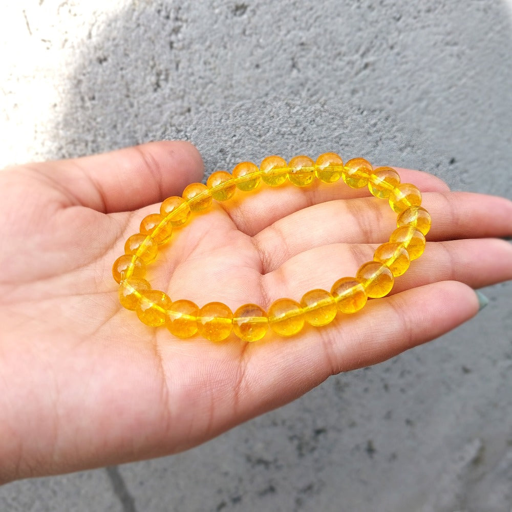 Citrine Bracelet Premium - Certified 8mm Natural Stone Bracelet