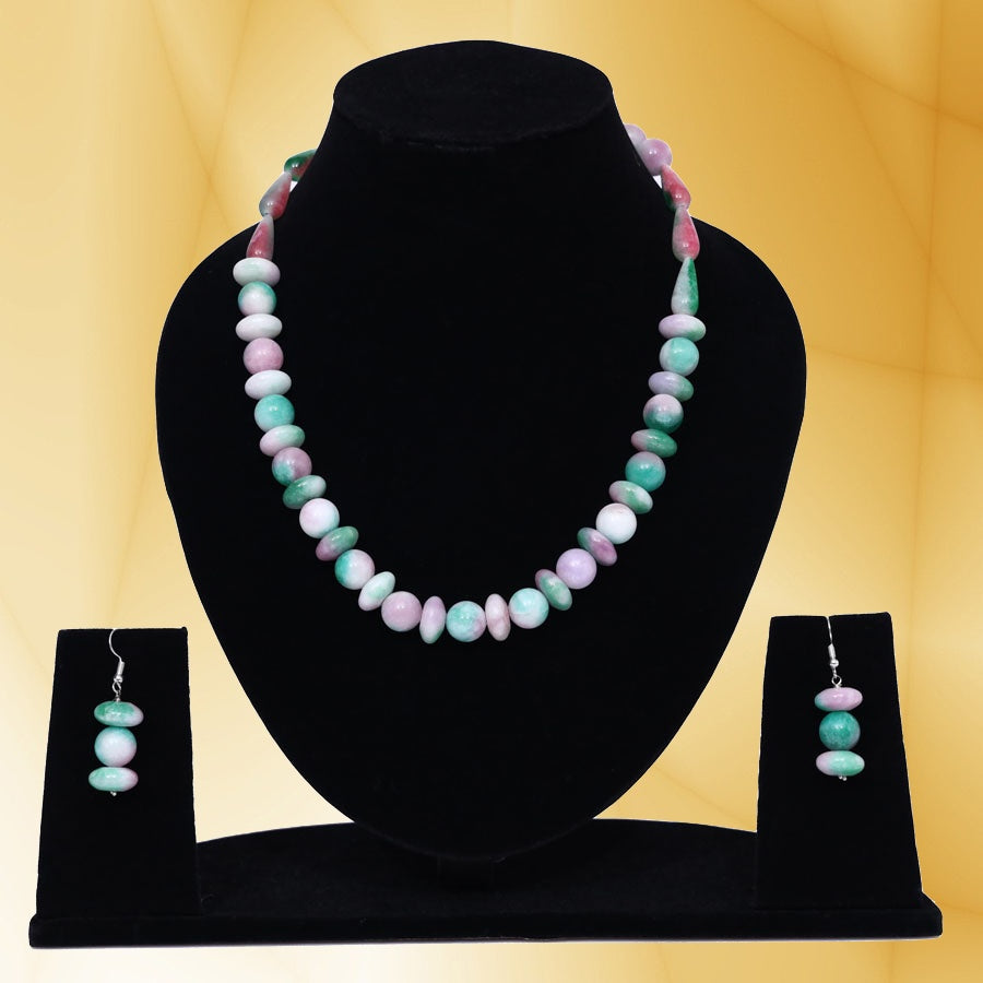 Imeora Multi Green Quartz Necklace Set