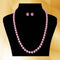 Imeora Purple 8mm Shell Pearl Necklace with 10mm Purple Studs