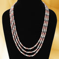 Imeora Multicolor 6mm Tripple Line Shell Pearl Necklace