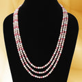 Imeora Four Multicolor 6mm Tripple Line Shell Pearl Necklace