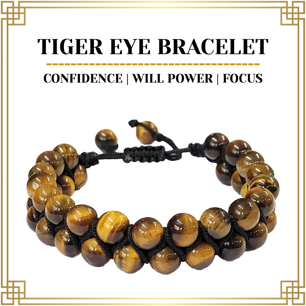 Tiger's Eye Crystal Bracelet (Courage, Let go, protection) – Tumbled –  18x11mm – 1pc - Moksa