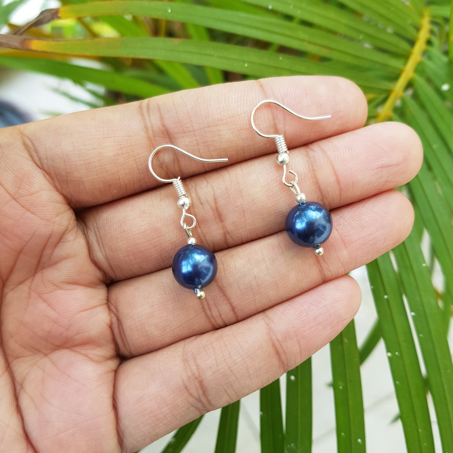 Blue Pearl Earrings