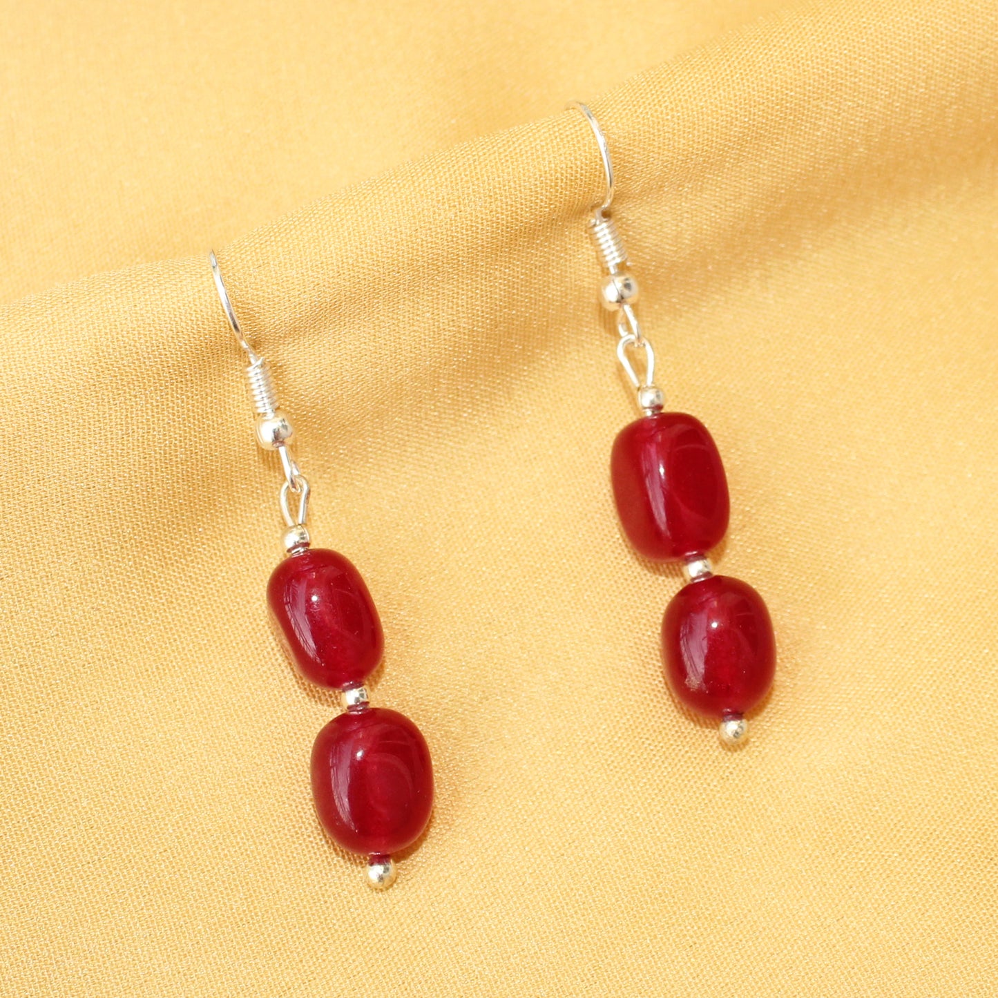 Imeora Maroon Quartz Earrings