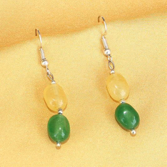 Imeora Light Yellow Green Quartz Earrings