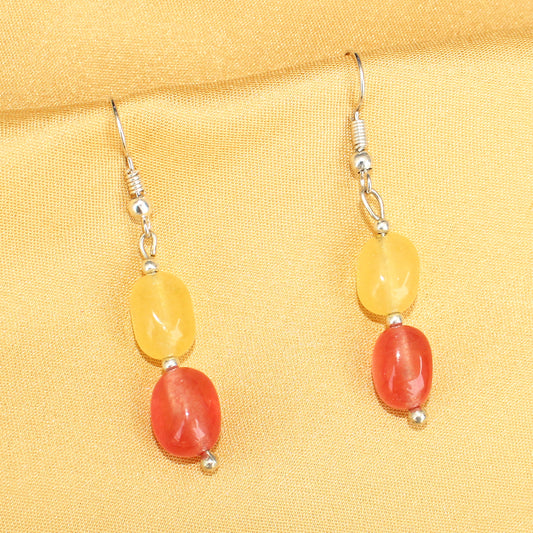 Imeora Light Yellow Light Orange Quartz Earrings