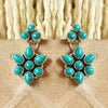 925 Silver Exclusive Turquoise Stud With Turquoise Flower Hanging