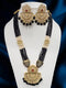 Imeora Designer Black Pendant Necklace Set With Handmade Dori And Stone Hangings