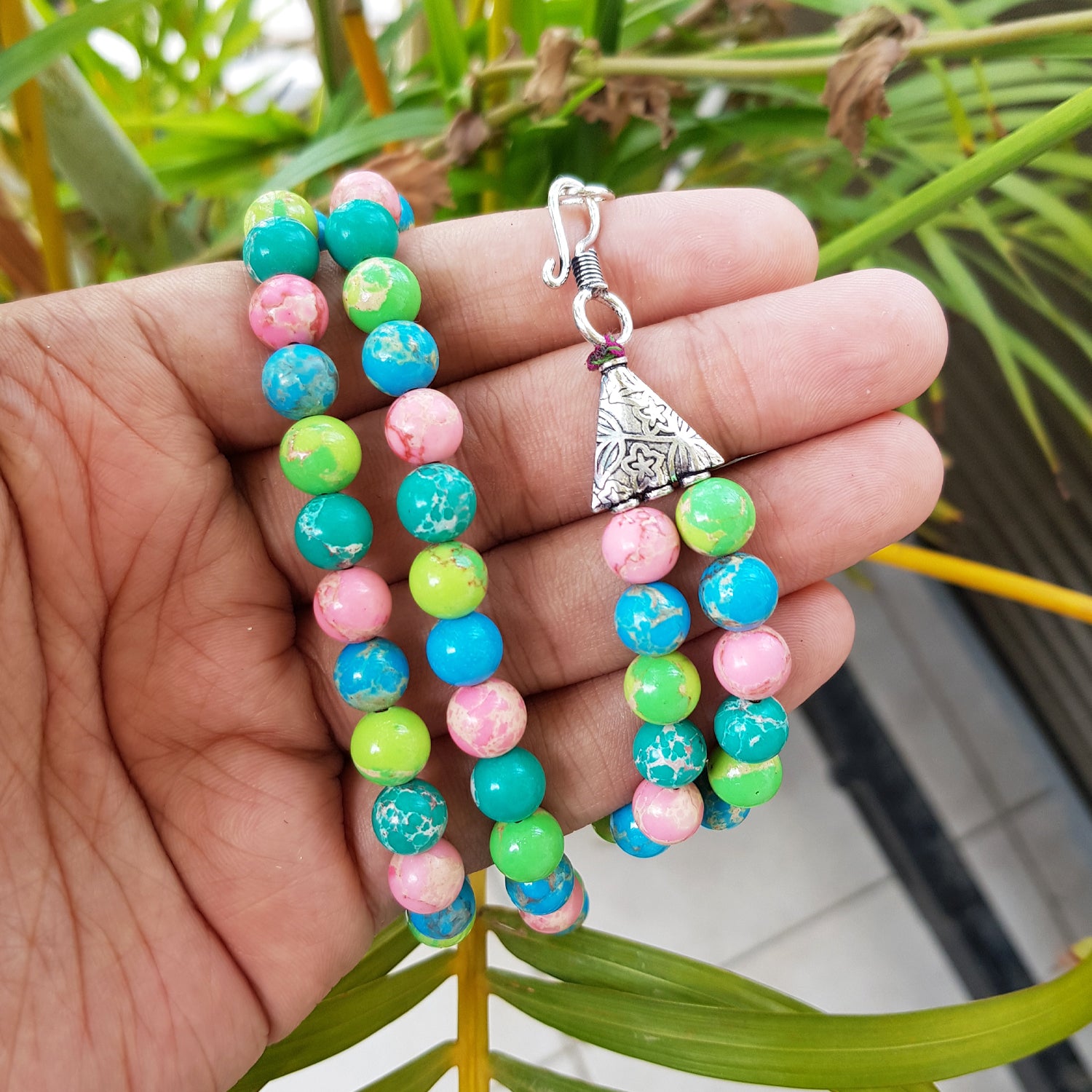 Multicolor Turquoise Pearl Necklace