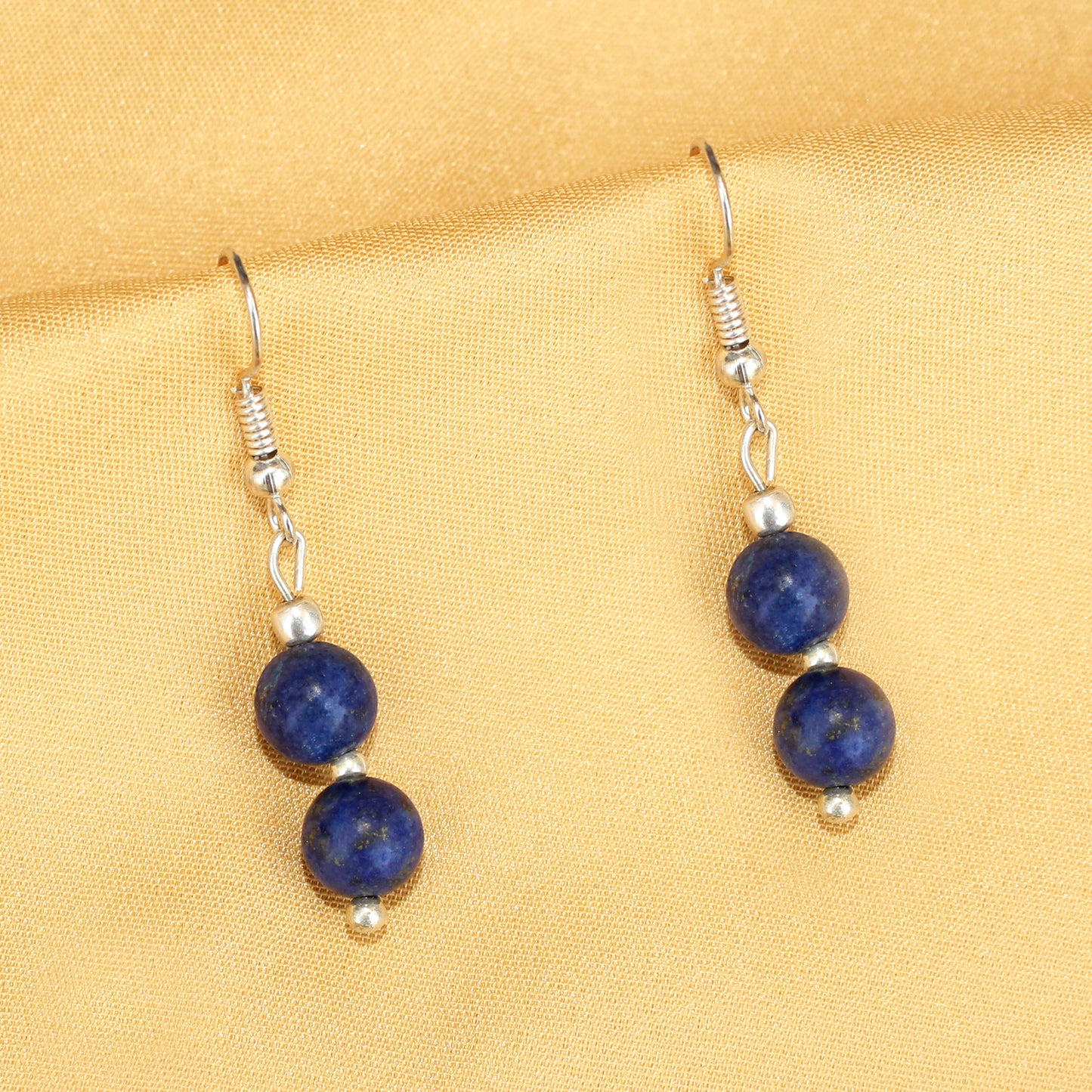 Imeora Lapis Matte Finish 8mm Natural Stone Earrings