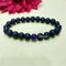 Certified Lava Natural Stone 8mm Bracelet With Amethyst