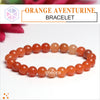 Certified Orange Aventurine 8mm Natural Stone Bracelet