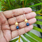 Golden Blue Pearl Earrings