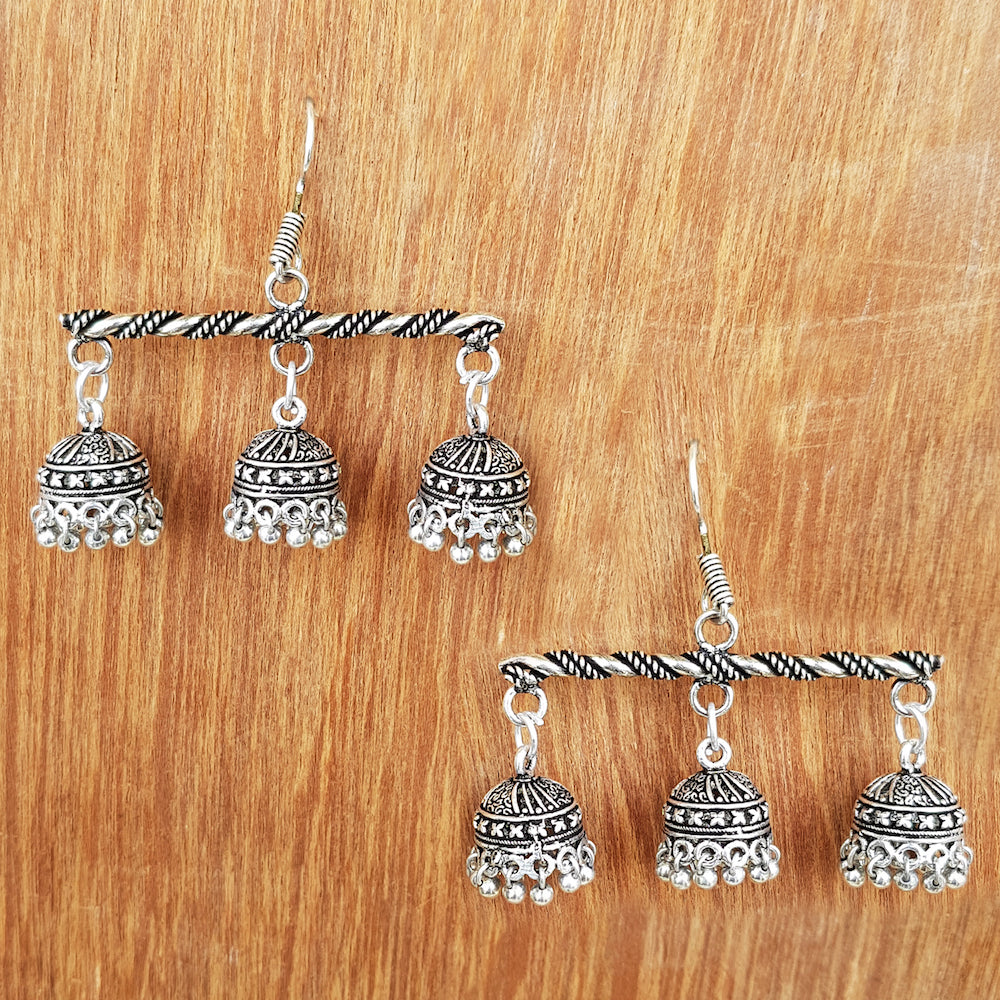 Imeora Exclusive Three Hanging Jhumkis