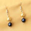 Golden Blue Pearl Earrings